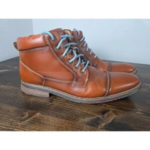 Arkbird Men's Boots Size 12 Brown Leather Oxford Lace Up Casual Mid Top Shoes